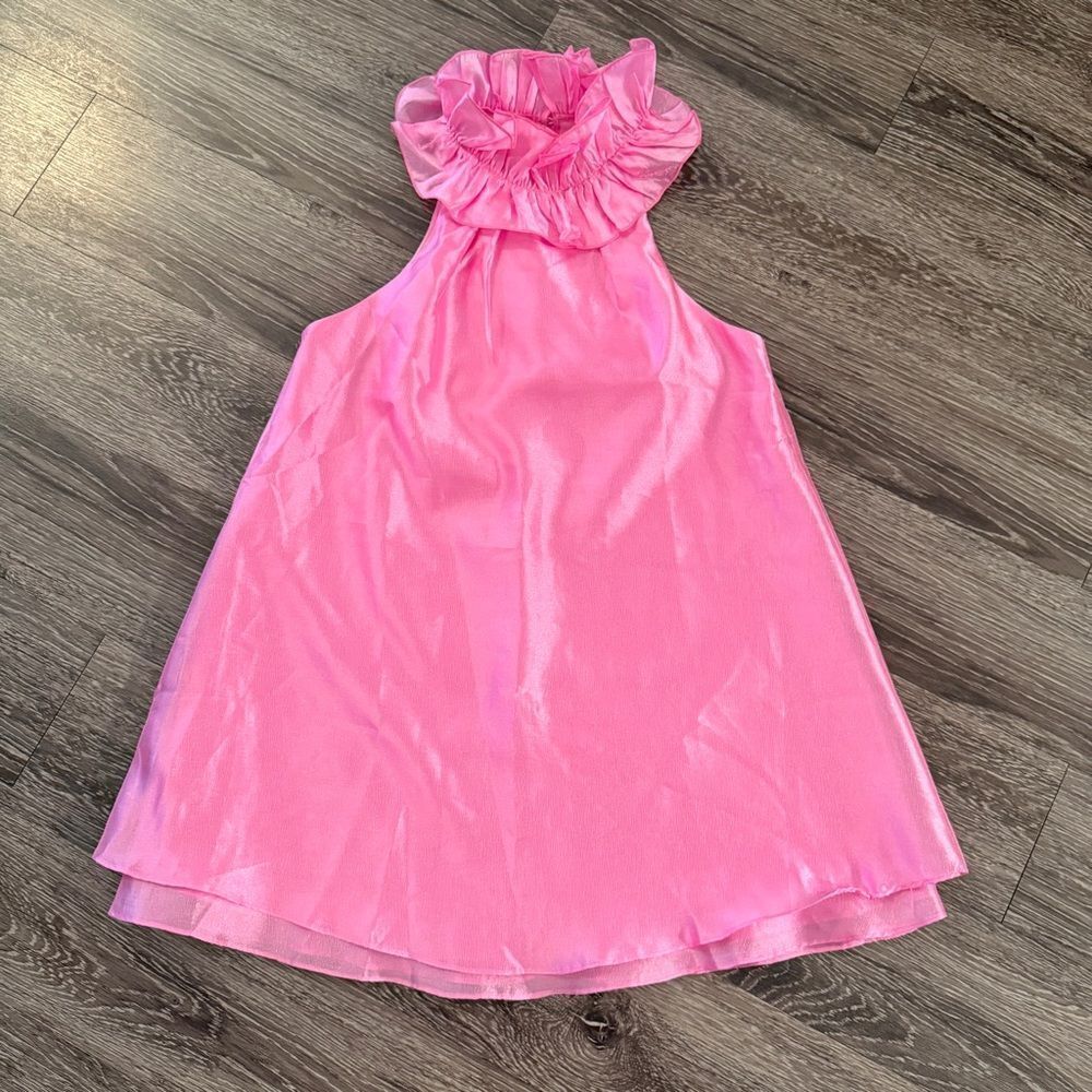 Lena Ruffle Neck Mini Dress